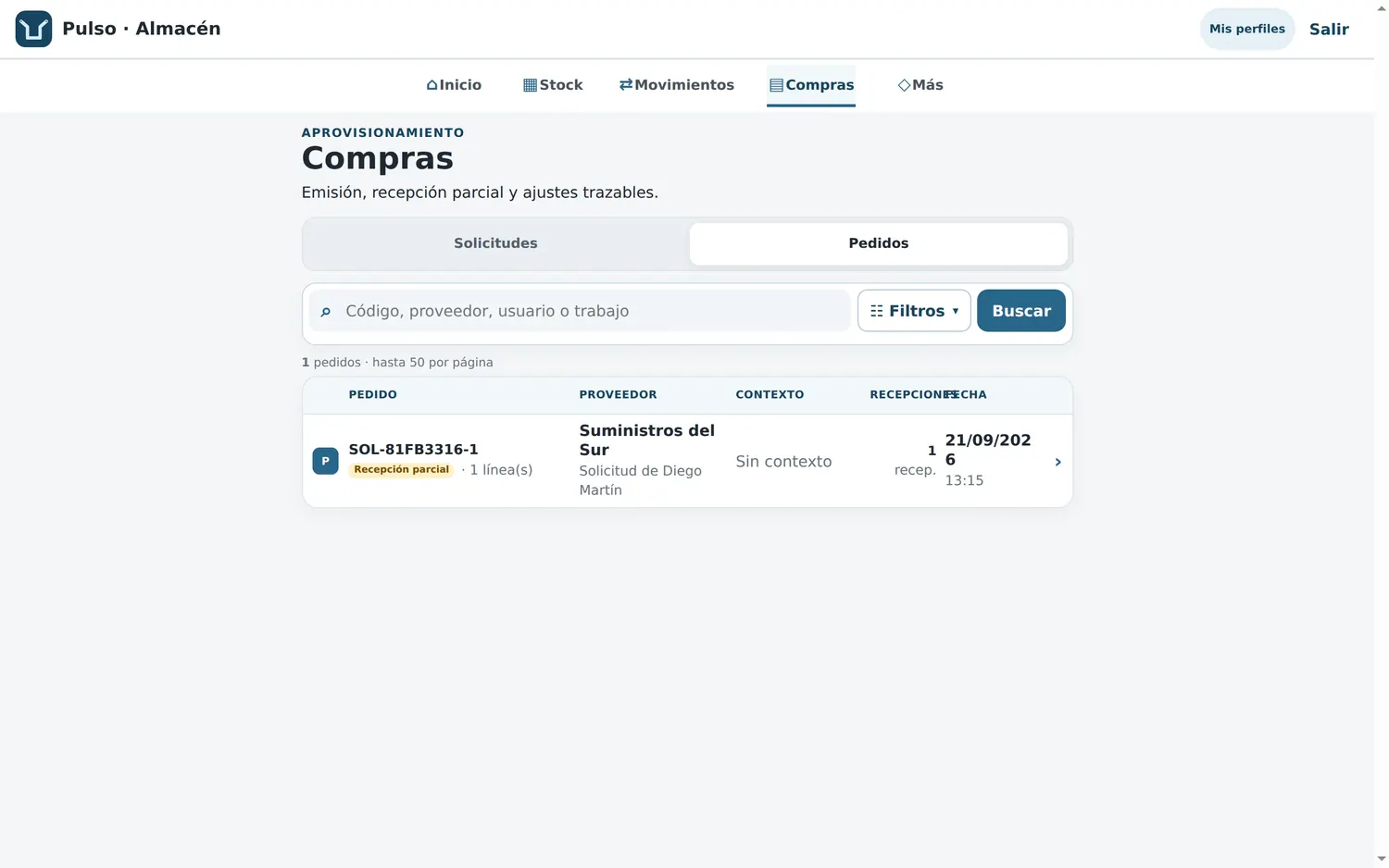 Pedidos de Compras
